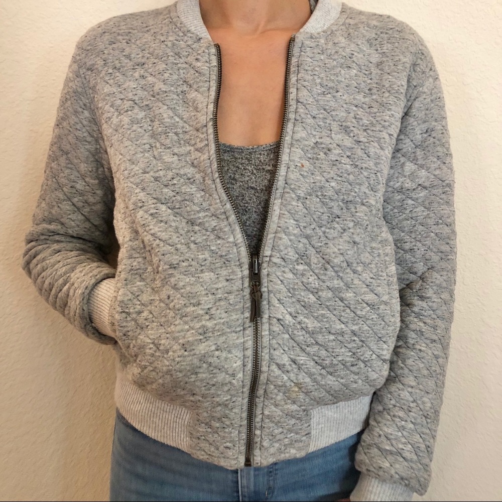 Faherty Alana Gray Reversible Bomber XS